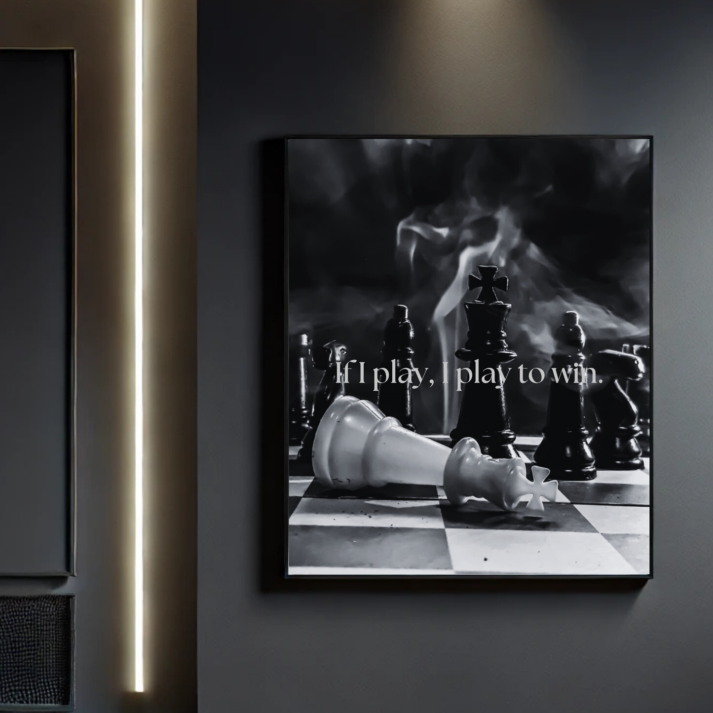 DARK Aesthetic Poster - "IF I PLAY, I PLAY TO WIN."