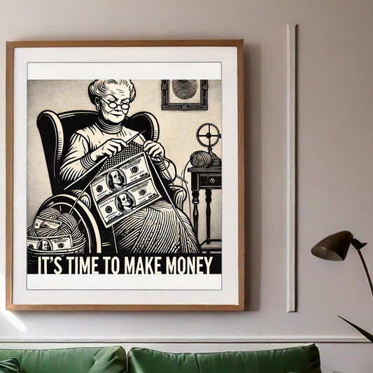 Vintage Poster "IT`S TIME TO MAKE MONEY"