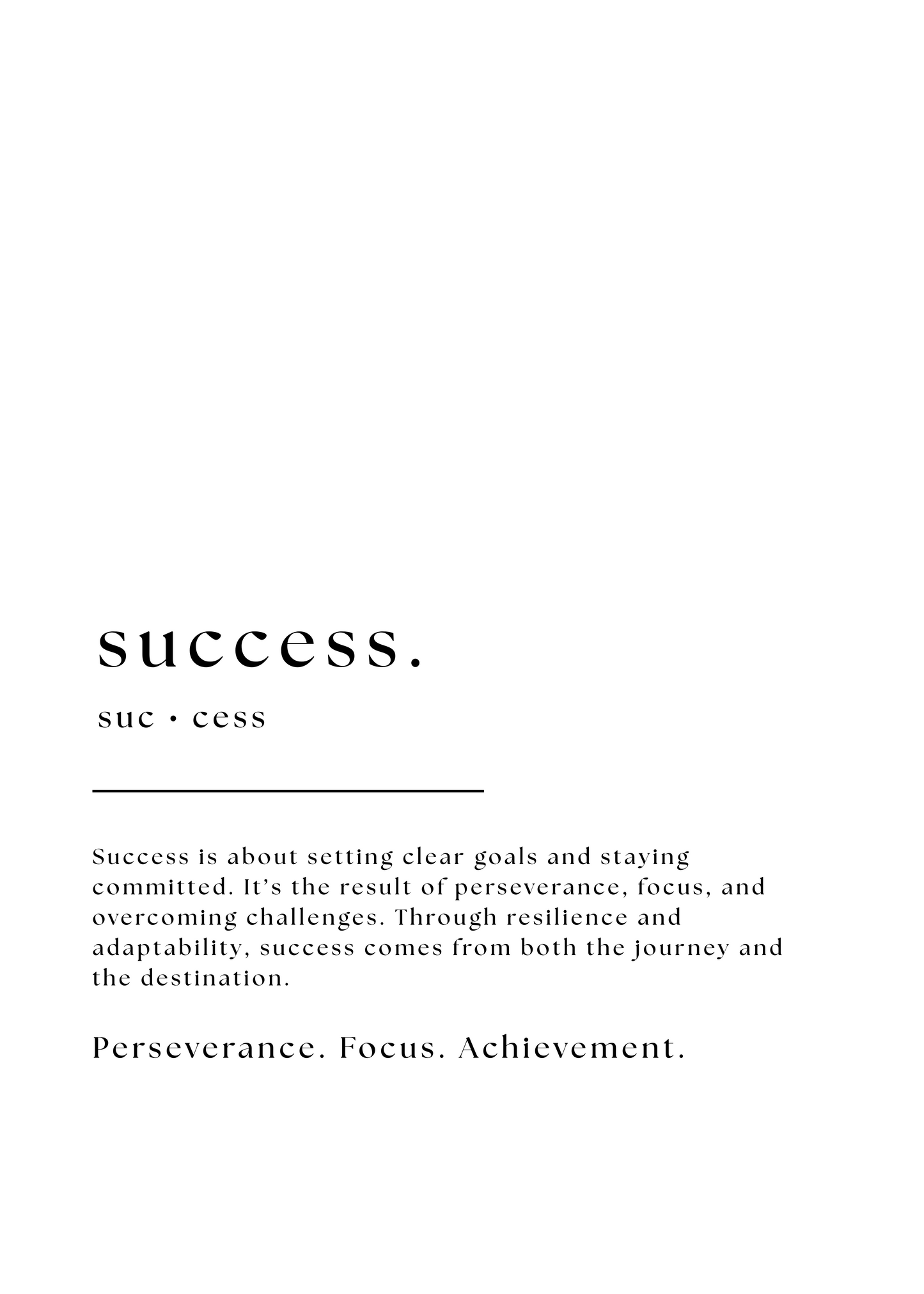 Inspirational Word Art - "success"