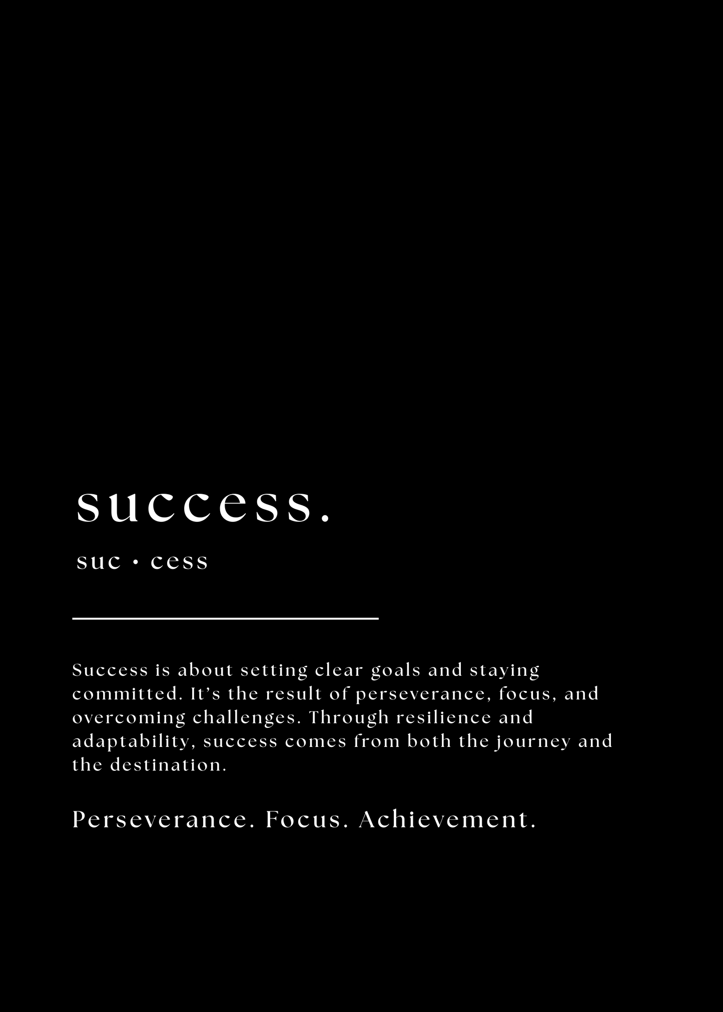 Inspirational Word Art - "success"