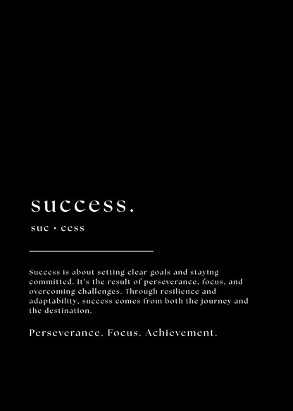 Inspirational Word Art - "success"