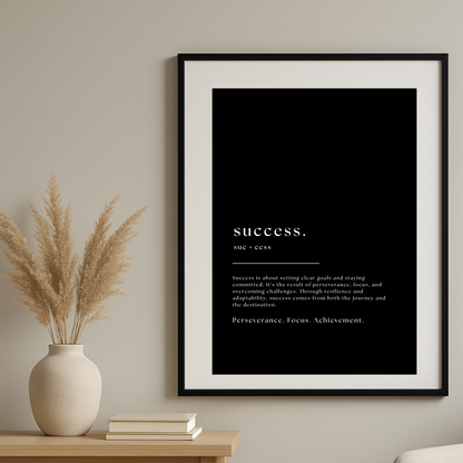 Inspirational Word Art - "success"
