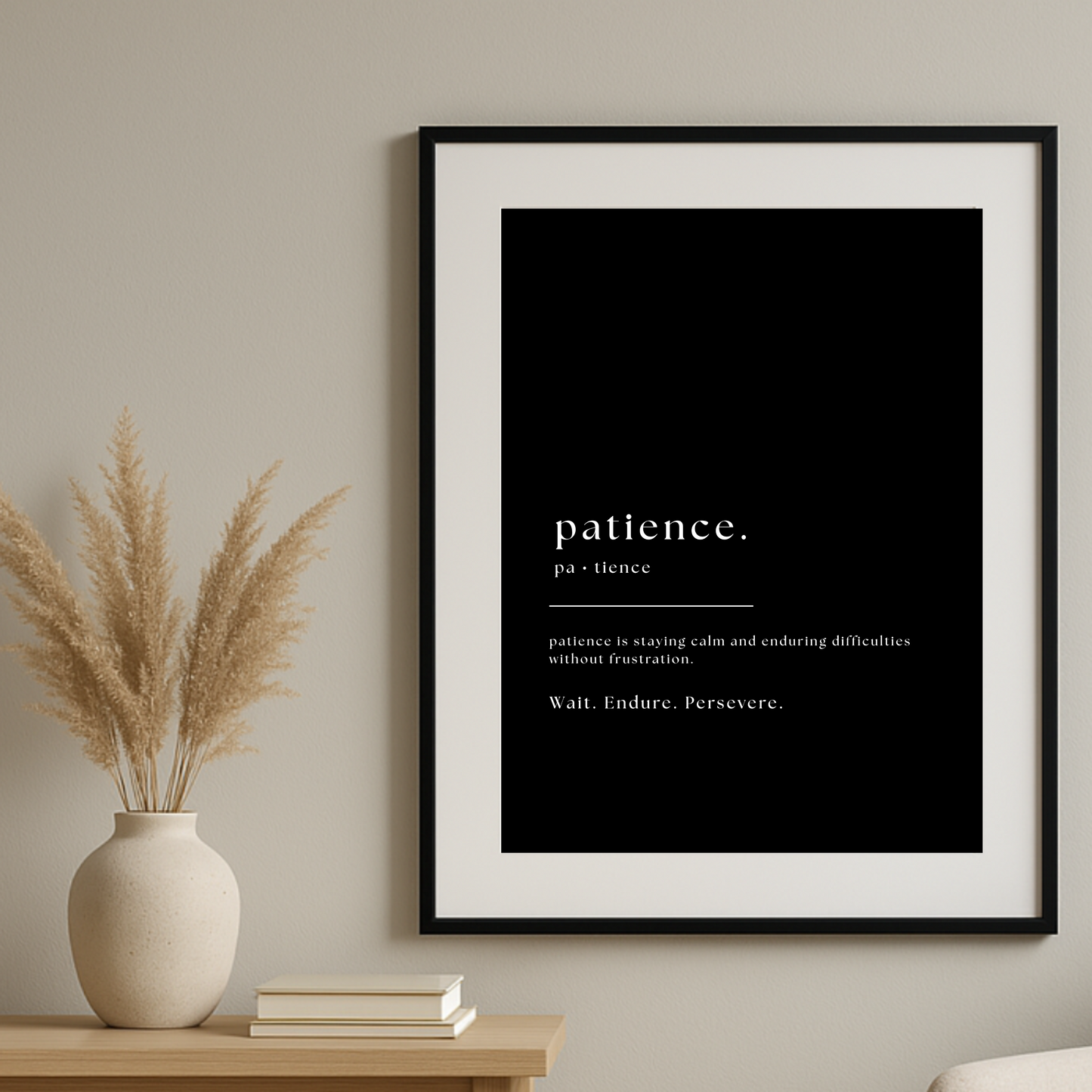 Inspirational Word Art - "patience"