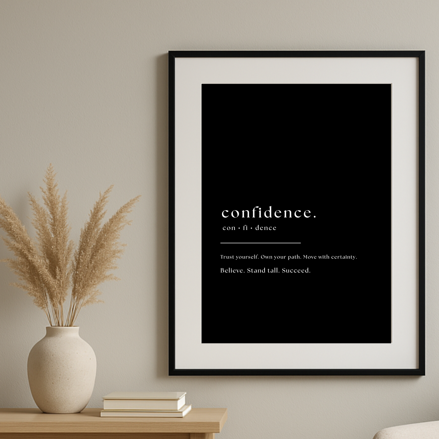Inspirational Word Art - "confidence"