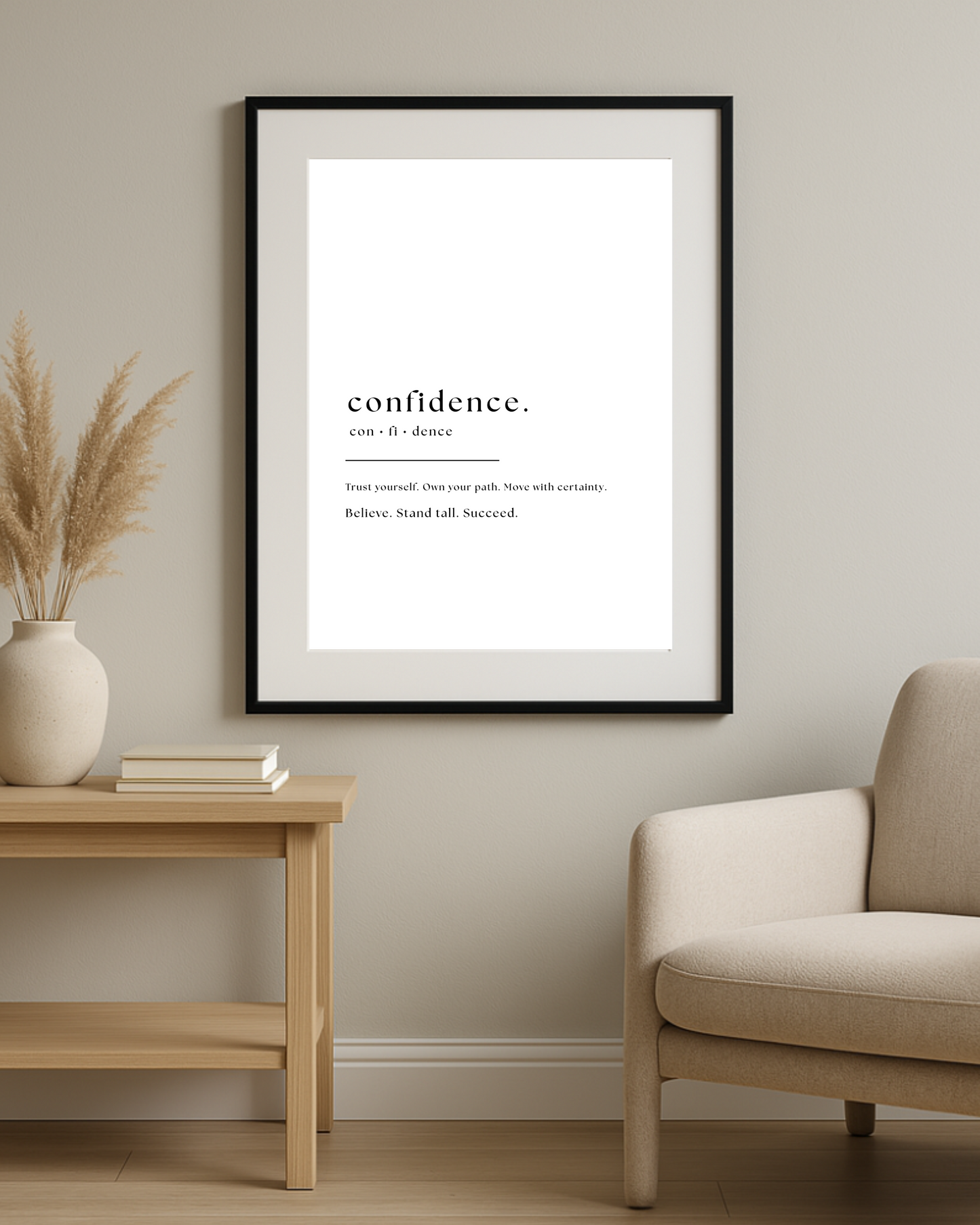 Inspirational Word Art - "confidence"