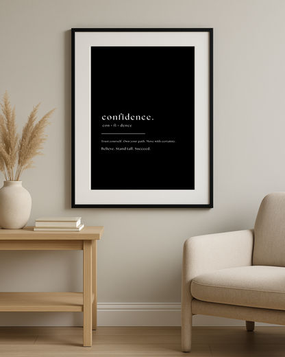 Inspirational Word Art - "confidence"