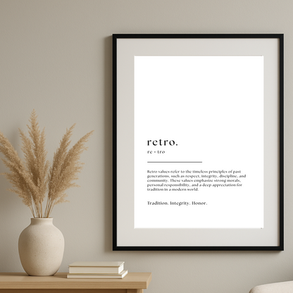 Inspirational Word Art - "retro"