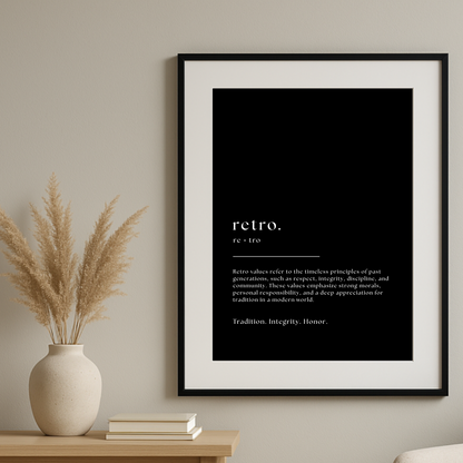 Inspirational Word Art - "retro"